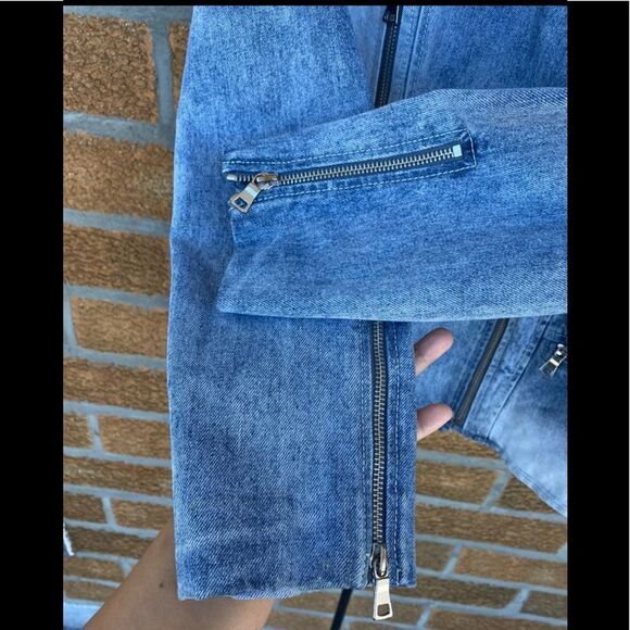 Rebecca taylor DENIM PEPLULM JACKET size 12 - Picture 4 of 9